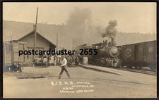 WESTFIELD Pennsylvania 1910s B&S RR Train Station Real Photo Postcard by Standen picture