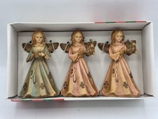 Vintage Angel Musicians Christmas Ornaments Set Of 3 Hong Kong New In Box picture