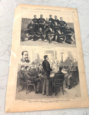 1885 Frank Leslie's Illustrated Newspaper Chicago Baseball Club Single Page Rare picture