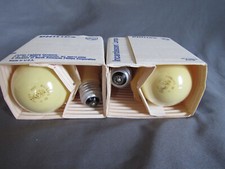 Vintage 2 pk of 2 Phillips Incandescent  Yellow Bug A Way Light Bulb 60W 120v picture