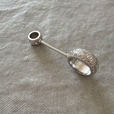 Gianni Versace Rare Crystal Cigarette Accessories Ring Silver Size US 5.25 JP 10 picture