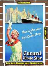 Metal Sign - 1939 Cunard White Star R.M.S. Queen Mary- 10x14 inches picture