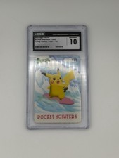 Bandai CGC 10 Surfing Pikachu Fancy Graffiti Sealdass 1998 Trading Card picture