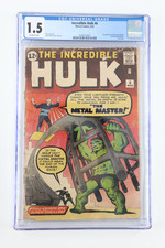 The Incredible Hulk #6 CGC 1.5 1963 Marvel Comic 1st App Metal Master Last Issue picture
