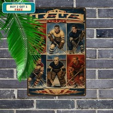 Ice Hockey Legends Metal Tin Sign Retro Sports Bar Man Cave Wall Decor 8x12 picture