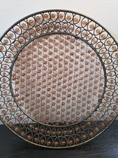 VtG Pier 1 Round Serving Tray Wire & Amber Bead Design McM Bohemian picture