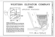Appleton Wisconsin 1901 Western Elevator Company Site Plan Location Map picture