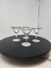 Set of Art Deco c1930's Cocktail Martini Glasses Very Rare Mint picture