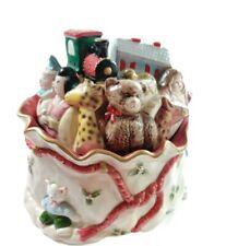 Lot of 8 Fitz and Floyd Ceramic Christmas Santa Set 1987 Made in Japan  picture