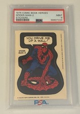 Topps 1975 Spider-Man-2 Sticker PSA 9 POP 49 picture