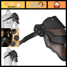 Medieval Leather Armor Adjustable Pauldron Viking Shoulder Gear for LARP Ren Fai picture