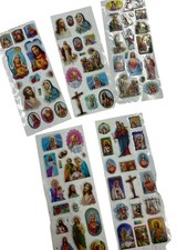 65PC Catholic Religious Stickers St Jude Virgin Mary St Patrick Sacred Heart of picture