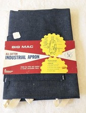 NOS Vintage Big Mac Sanforized Blue Industrial Apron JC Penneys Work Wear picture