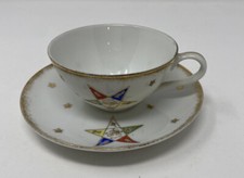 Eastern star masonic cup and saucer. Norcrest, Japan c-73 picture