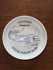 VISTAFJORD CUNARD SHIP LINE ROUTE TIP TRAY DISH July 26 To Aug 16, 1987 picture