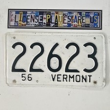 1956 Vermont License Plate 🔥 Original Vintage VT Tag 22623 picture