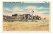 Narragansett Rhode Island 1940s Scarborough Beach Pavilion Standard Postcard picture