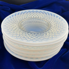 Set Of 6 Hobnail Fenton Opalescent  8” Plate Vintage Salad/Luncheon Size picture