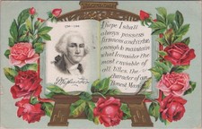 1911 Antique George Washington portrait United States Honest Man Quote Postcard picture
