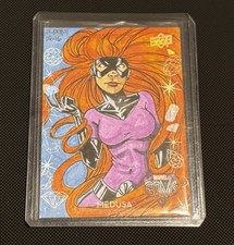 2016 Marvel Gems Medusa 1/1 Sketch by James Hill picture