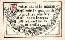 1912 Smile A While And While You Smile Another Smiles, Vintage Postcard picture