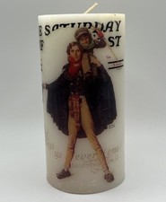 Vintage Norman Rockwell A Christmas Carol Large Candle Tiny Tim Charles Dickens picture