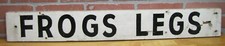 FROGS LEGS Folk Art Wooden Restaurant Boardwalk Food Vintage Advertising Sign picture