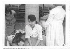 SCHOOL GIRLS Vintage FOUND PHOTOGRAPH bw 1950's 60's  Original Snapshot 012 14 J picture