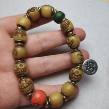 Engraved Pattern Bracelet Bracelet with Turquoise Hand for Men and Women picture