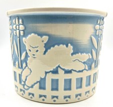 ADORABLE HAEGER USA PALE BLUE PLANTER, LAMBS, 78-1; EXCELLENT CONDITION picture