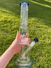 15'' Heavy Glass Bong Smoking Hookah Thick Percolate Water Pipe Beaker 14mm Bowl picture
