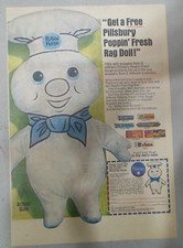Pillsbury Ad: Free Poppin' Fresh Rag Doll Premium from 1968 Size: 11 x 15 inches picture