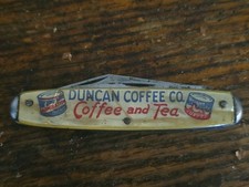 Vintage Duncan Coffee Co Advertising Pocket Knife Utica picture