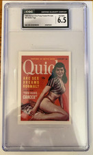 Bettie Page Quick Magazine Cover Pocket Pin-Ups Card 1992 CGC 6.5 - NONE HIGHER picture