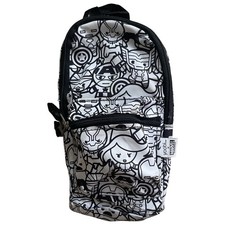 Yoobi x Marvel Superheroes Backpack Style Pencil Case Avengers Black White picture