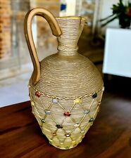 ITALIAN ELBEE LIMITED EDITION #30 /120 JEWELED LARGE EWER  VASE Gorgeous  MCM picture