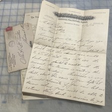1914 Houston Texas Letter & Envelope F.W. HEITMANN CO Hardware PIERCE ARROW Auto picture