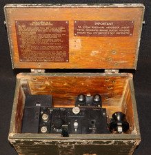 WWII British Army Fullerphone Mk V Field Telegraph Morse Code Key & Transit Box picture