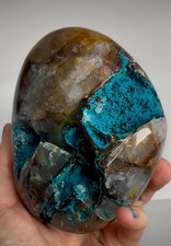 Spectacular Blue Chrysocolla Geode – Vibrant Natural Color – Tentadora Mine, Pis picture