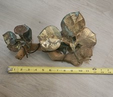 Vintage Brass and Copper Drift Wood Wall Art Sculpture MCM Curtis 'Jere Style  picture