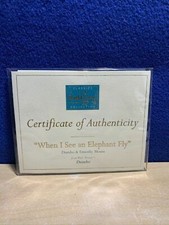 DISNEY WDCC DUMBO TIMOTHY MOUSE WHEN I SEE AN ELEPHANT FLY COA ONLY RARE New picture