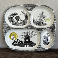 Ratt Start's Moomin Graphic Collection PVC and BPA free melamine Divided Plate picture