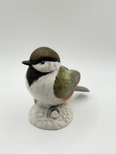 Vintage Goebel W. Germany Brown-Capped Chickadee Bird Figurine Parus hudsonicus picture
