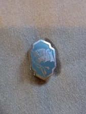 Antique Metal Christian Flag Pin. picture