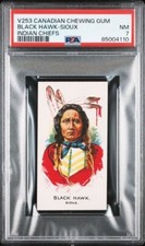 1930 V253 Canadian Chewing Gum Indian Chiefs BLACK HAWK-SIOUX PSA 7 NM picture
