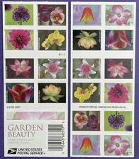 2020 Garden Beauty First-Class, 5 Booklets (100 Pcs Total) MNH picture