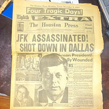The Houston Press Newspaper Dec 9 1963 JFK Assassination Politics Paper picture