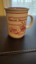 Historic Plymouth Massachusetts Stoneware Mug Colonist Historical Description picture