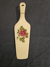 Vintage Harker Pottery Red Rose Ceramic Pie Cake Server 9.5