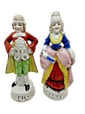 2 Colonial Man and Lady Set Porcelain 5.5